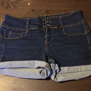 Wax Jean Dark Blue Denim Shorts